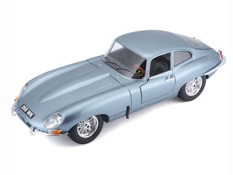 Bburago Jaguar E Coupe 1:18 Metalic Silver Blue